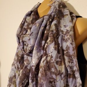 Purple Floral Scarf